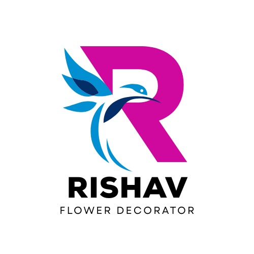 Rishav Flower Logo